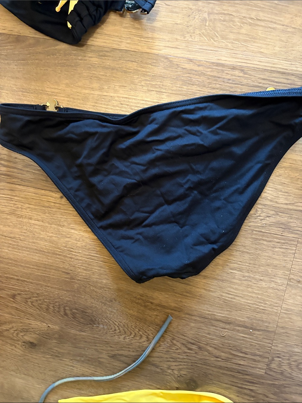 Victoria's Secret Black Bandeau Bikini with Gold Butterfly Accent - Picture 2 of 5